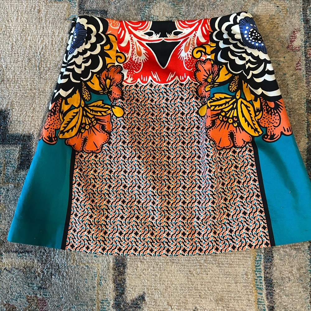 Express Multi-Color Pattern A-Line Mini Skirt - Picture 4 of 6